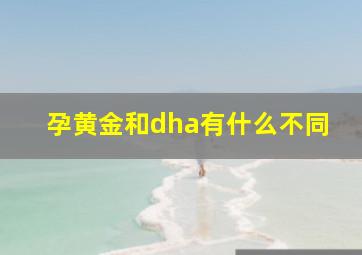 孕黄金和dha有什么不同