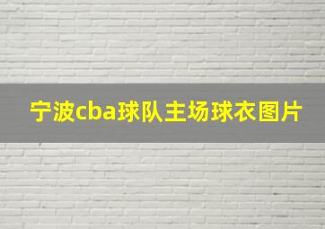 宁波cba球队主场球衣图片