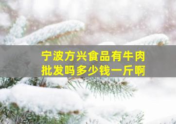 宁波方兴食品有牛肉批发吗多少钱一斤啊