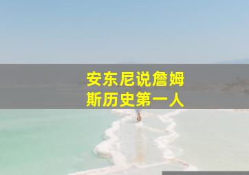 安东尼说詹姆斯历史第一人