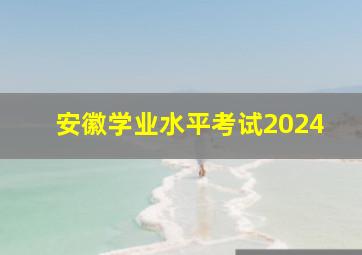 安徽学业水平考试2024