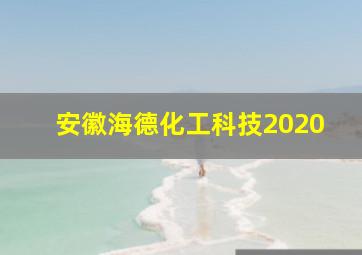 安徽海德化工科技2020