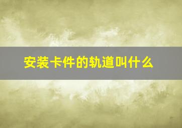 安装卡件的轨道叫什么