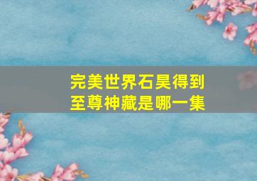 完美世界石昊得到至尊神藏是哪一集