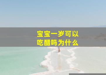 宝宝一岁可以吃醋吗为什么