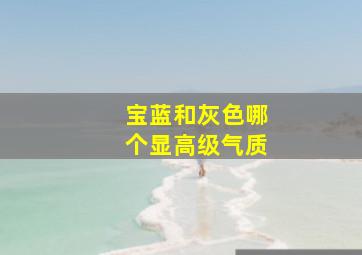 宝蓝和灰色哪个显高级气质