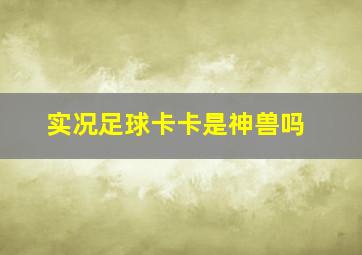 实况足球卡卡是神兽吗