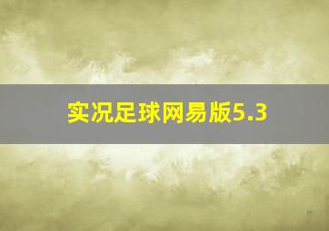 实况足球网易版5.3