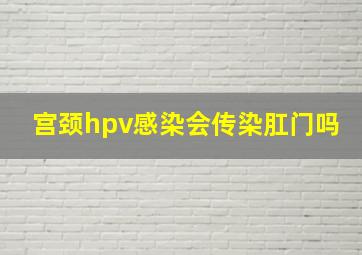 宫颈hpv感染会传染肛门吗