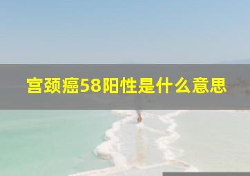 宫颈癌58阳性是什么意思