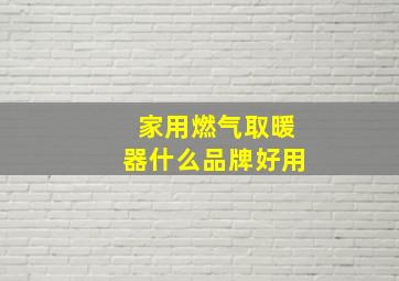 家用燃气取暖器什么品牌好用