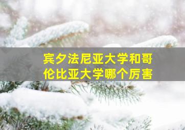 宾夕法尼亚大学和哥伦比亚大学哪个厉害