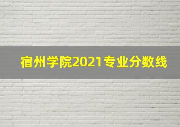 宿州学院2021专业分数线