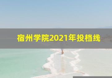 宿州学院2021年投档线