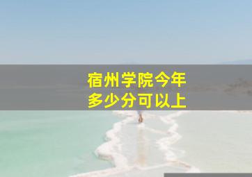 宿州学院今年多少分可以上