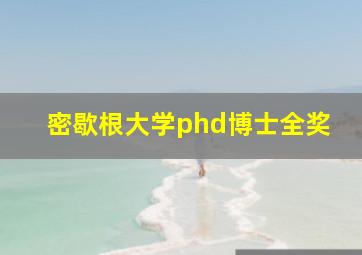 密歇根大学phd博士全奖