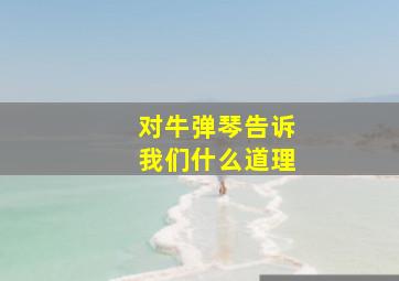 对牛弹琴告诉我们什么道理