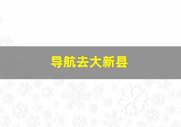 导航去大新县