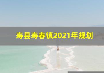 寿县寿春镇2021年规划