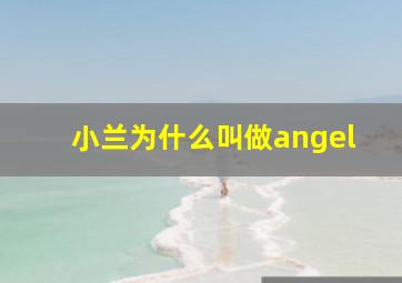 小兰为什么叫做angel