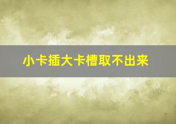 小卡插大卡槽取不出来