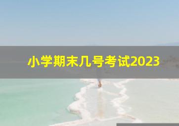 小学期末几号考试2023