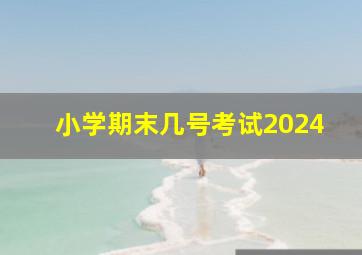 小学期末几号考试2024