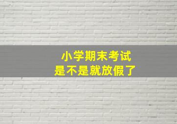 小学期末考试是不是就放假了