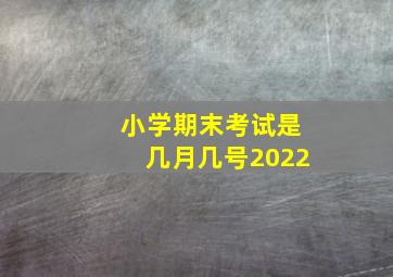 小学期末考试是几月几号2022