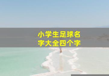 小学生足球名字大全四个字