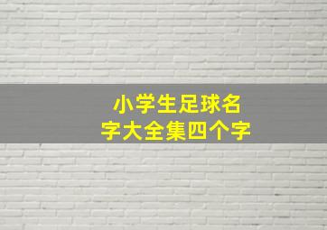 小学生足球名字大全集四个字