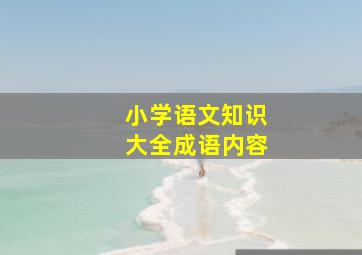 小学语文知识大全成语内容