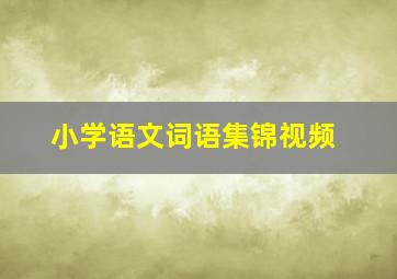 小学语文词语集锦视频