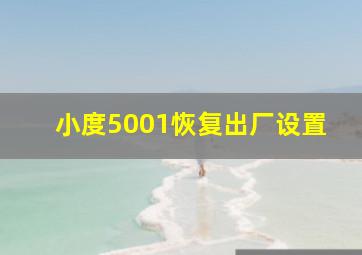 小度5001恢复出厂设置