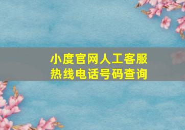 小度官网人工客服热线电话号码查询