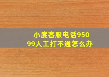 小度客服电话95099人工打不通怎么办