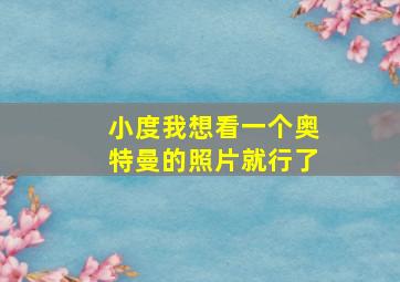 小度我想看一个奥特曼的照片就行了