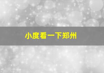 小度看一下郑州