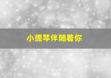 小提琴伴随着你