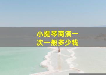 小提琴商演一次一般多少钱