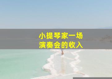 小提琴家一场演奏会的收入