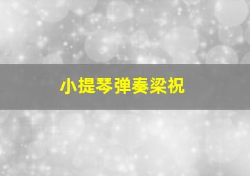 小提琴弹奏梁祝