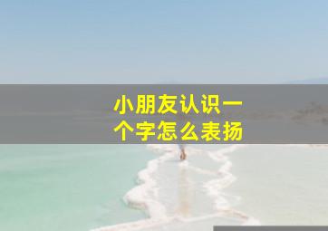 小朋友认识一个字怎么表扬