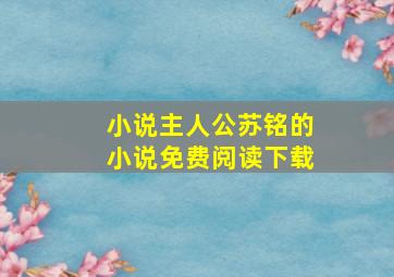 小说主人公苏铭的小说免费阅读下载