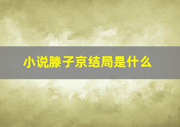 小说滕子京结局是什么