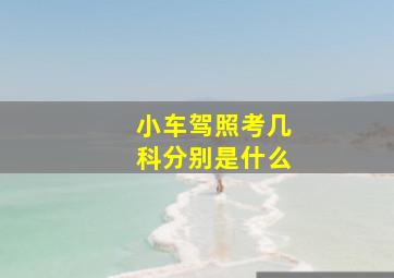 小车驾照考几科分别是什么