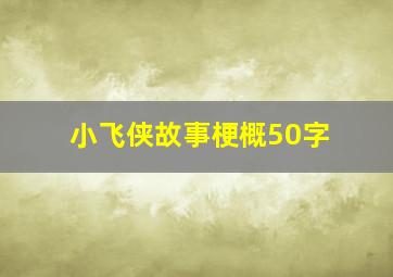 小飞侠故事梗概50字