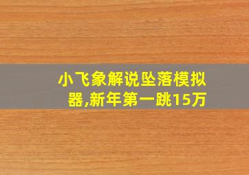 小飞象解说坠落模拟器,新年第一跳15万