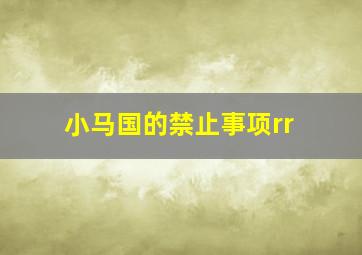 小马国的禁止事项rr