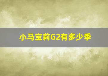 小马宝莉G2有多少季